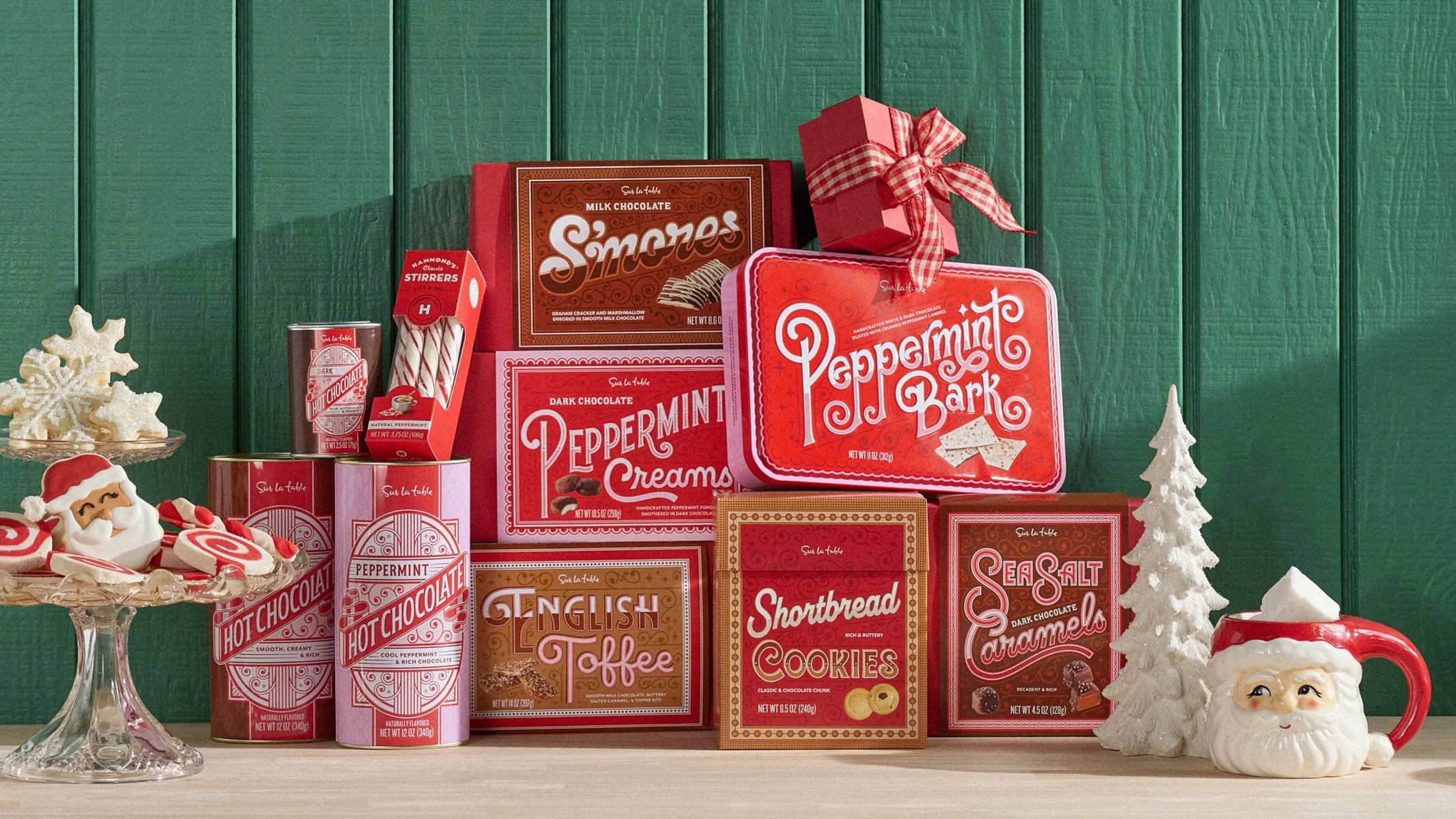 Holiday confection packaging, 2025: tins, boxes, tubes and bags.