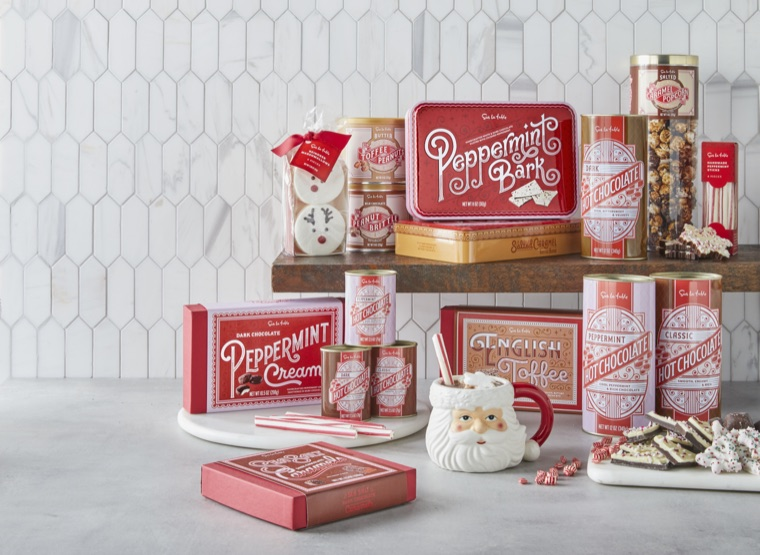 Peppermint Bark packaging family, 2023.