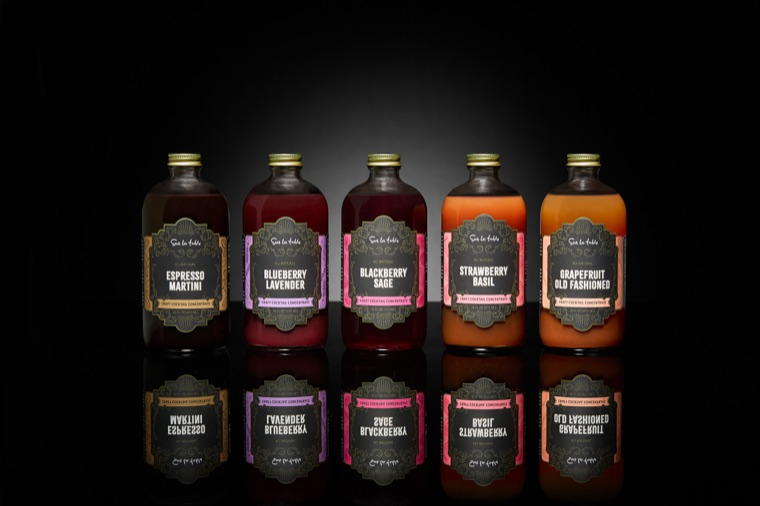 Craft cocktail concentrate packaging. This is not the lettering award entry.