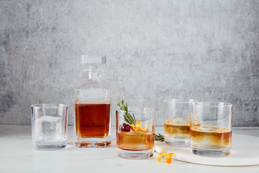 Barware and decanter.